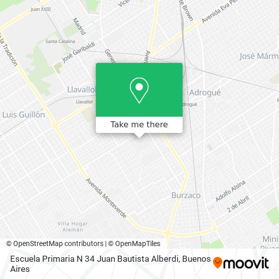Escuela Primaria N 34 Juan Bautista Alberdi map