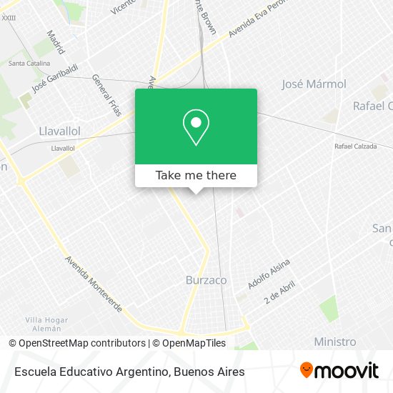Mapa de Escuela Educativo Argentino