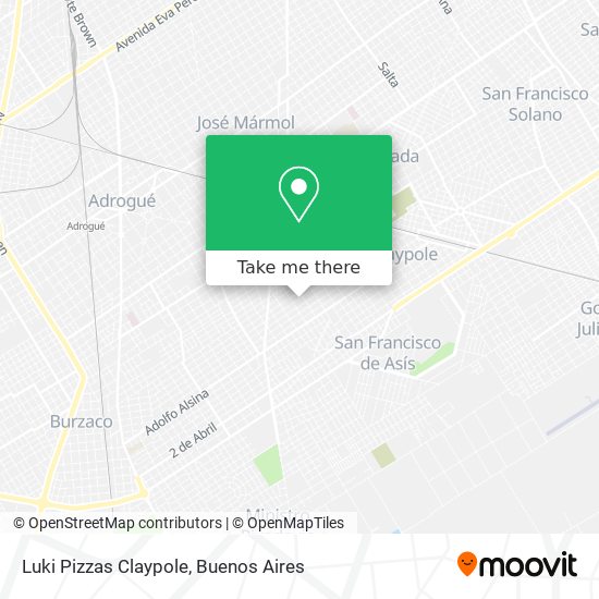 Mapa de Luki Pizzas Claypole