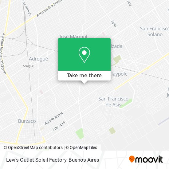 Levi's Outlet Soleil Factory map