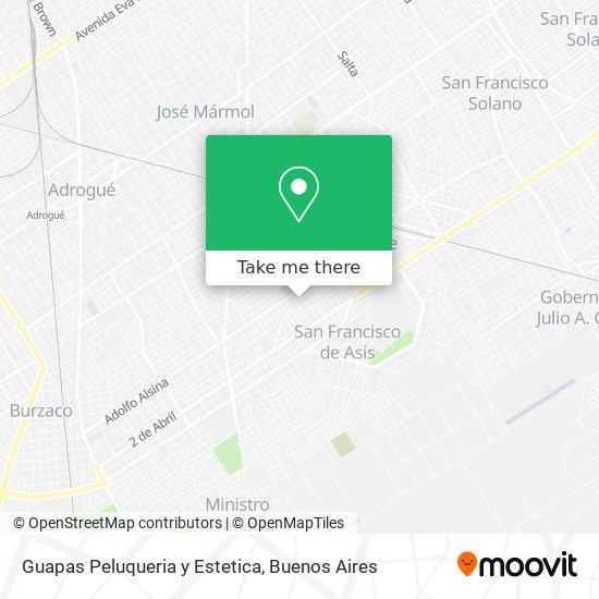 Mapa de Guapas Peluqueria y Estetica