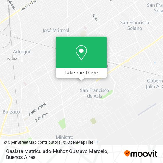 Gasista Matriculado-Muñoz Gustavo Marcelo map