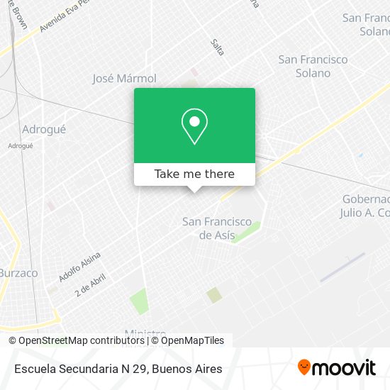 Mapa de Escuela Secundaria N 29