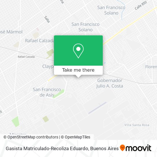 Gasista Matriculado-Recoliza Eduardo map