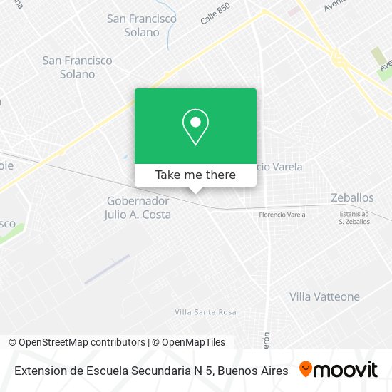 Mapa de Extension de Escuela Secundaria N 5