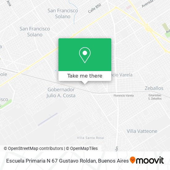 Mapa de Escuela Primaria N 67 Gustavo Roldan