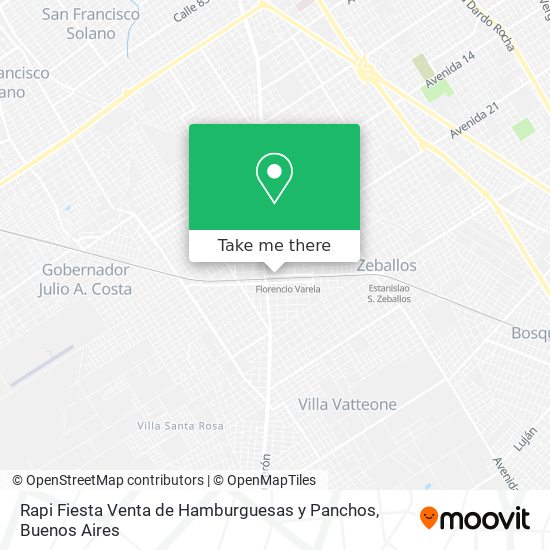 Mapa de Rapi Fiesta Venta de Hamburguesas y Panchos