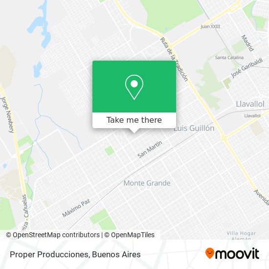 Mapa de Proper Producciones