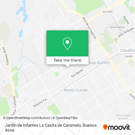 Mapa de Jardin de Infantes La Casita de Caramelo