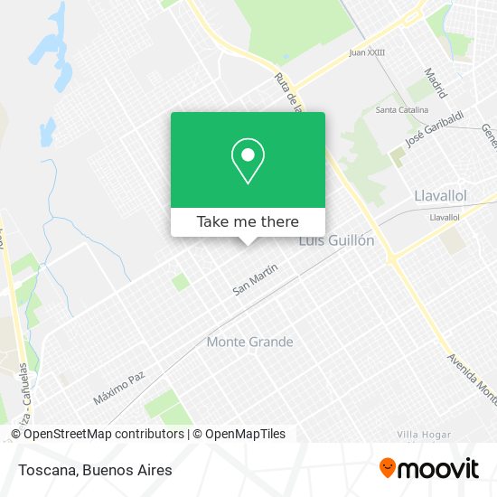 Mapa de Toscana