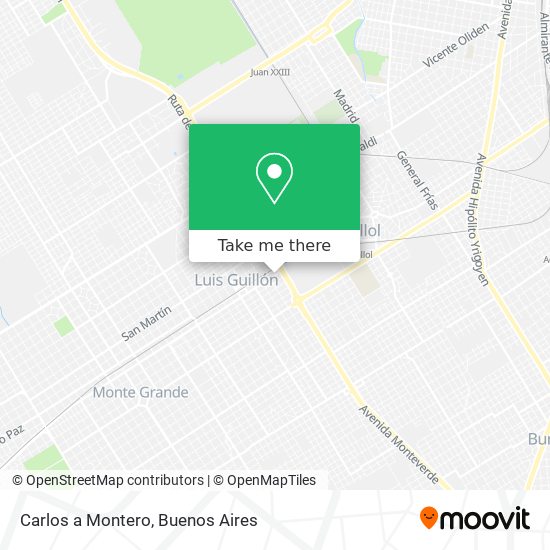 Carlos a Montero map