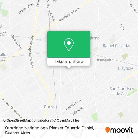 Otorringo Naringologo-Planker Eduardo Daniel map