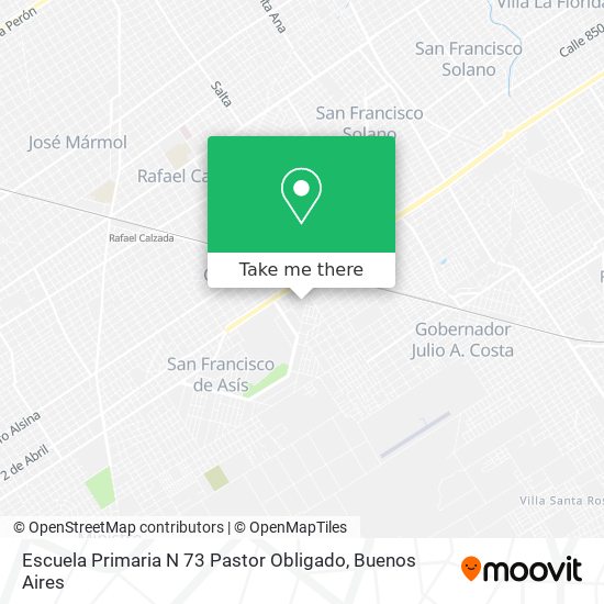 Escuela Primaria N 73 Pastor Obligado map