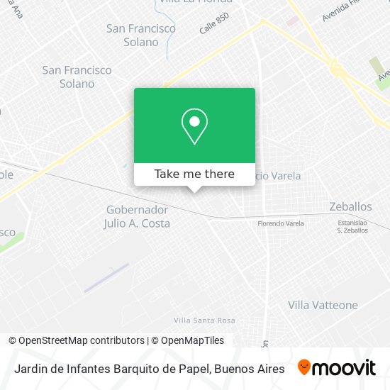 Jardin de Infantes Barquito de Papel map