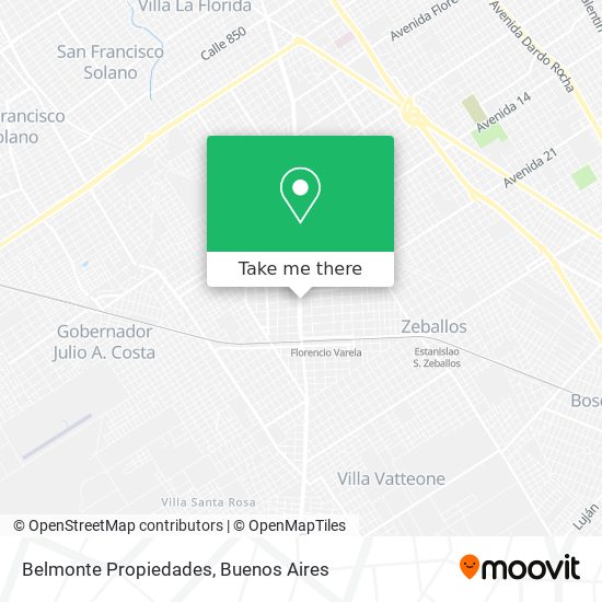 Belmonte Propiedades map