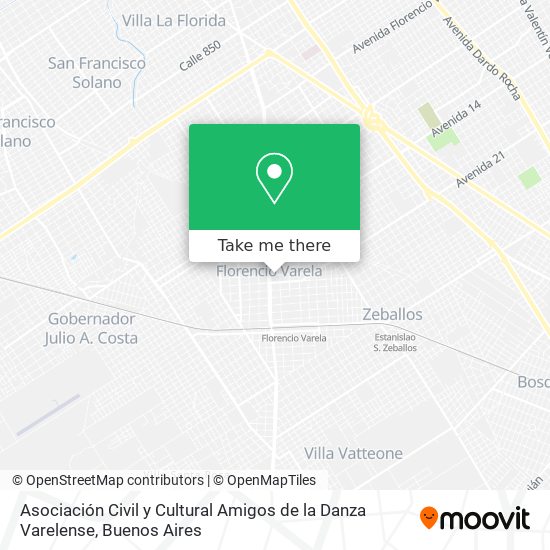 Asociación Civil y Cultural Amigos de la Danza Varelense map