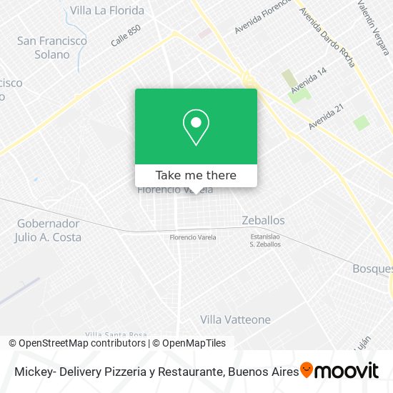 Mapa de Mickey- Delivery Pizzeria y Restaurante