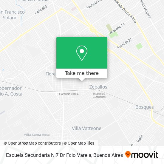 Escuela Secundaria N 7 Dr Fcio Varela map