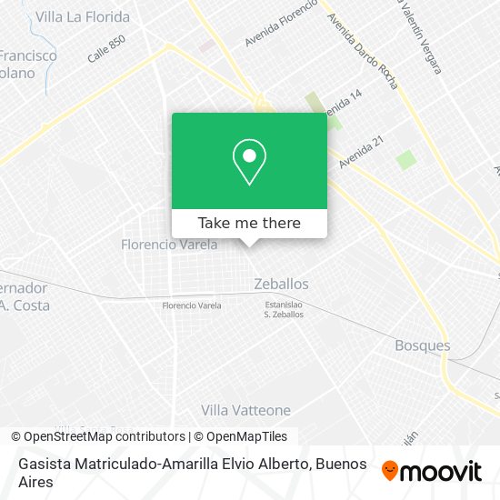 Gasista Matriculado-Amarilla Elvio Alberto map