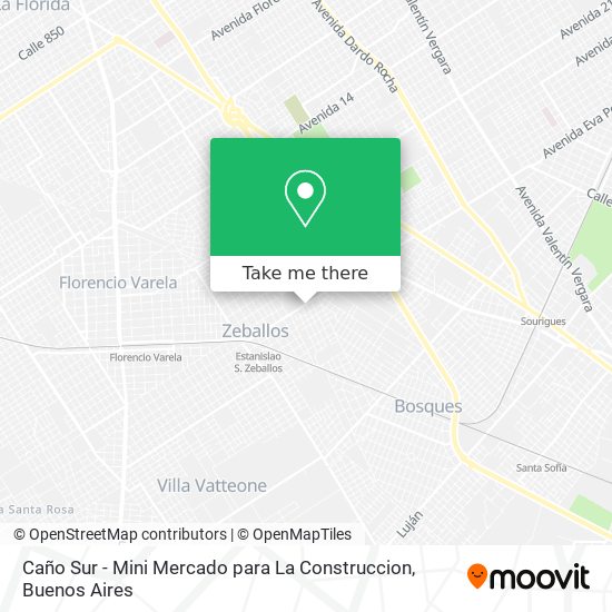 Caño Sur - Mini Mercado para La Construccion map