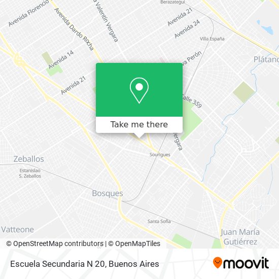 Mapa de Escuela Secundaria N 20