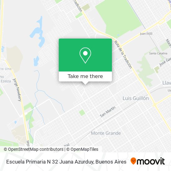 Mapa de Escuela Primaria N 32 Juana Azurduy