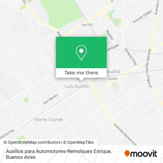Auxilios para Automotores-Remolques Enrique map