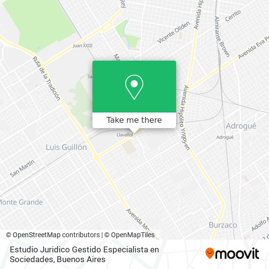 Mapa de Estudio Juridico Gestido Especialista en Sociedades