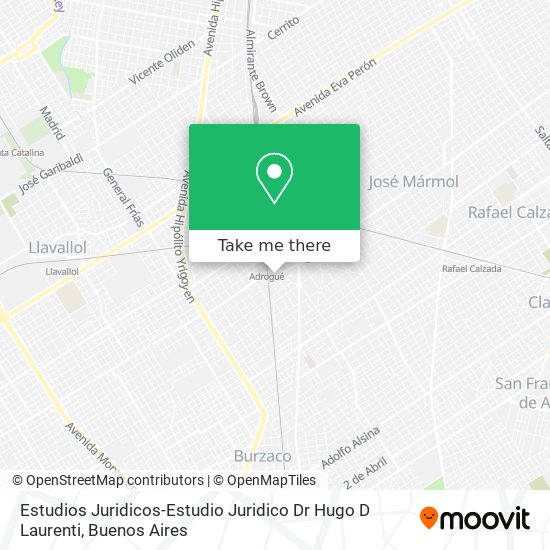 Estudios Juridicos-Estudio Juridico Dr Hugo D Laurenti map