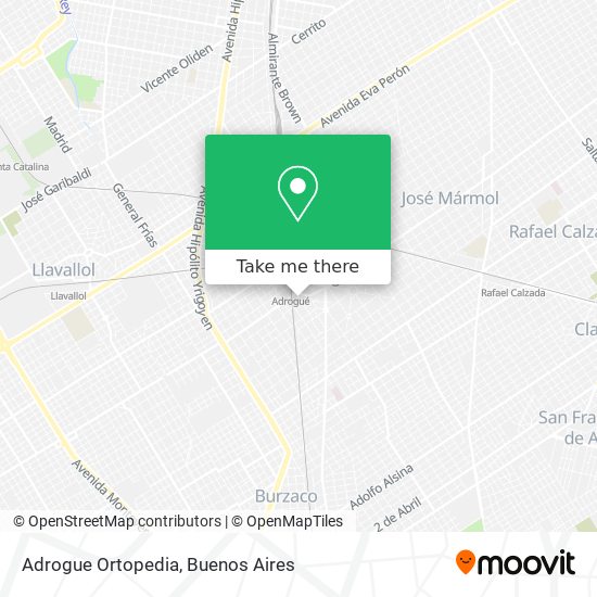 Adrogue Ortopedia map
