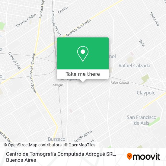 Mapa de Centro de Tomografía Computada Adrogué SRL