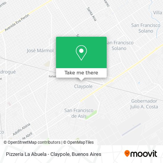 Mapa de Pizzería La Abuela - Claypole