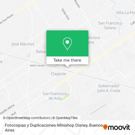 Mapa de Fotocopias y Duplicaciones-Minishop Disney