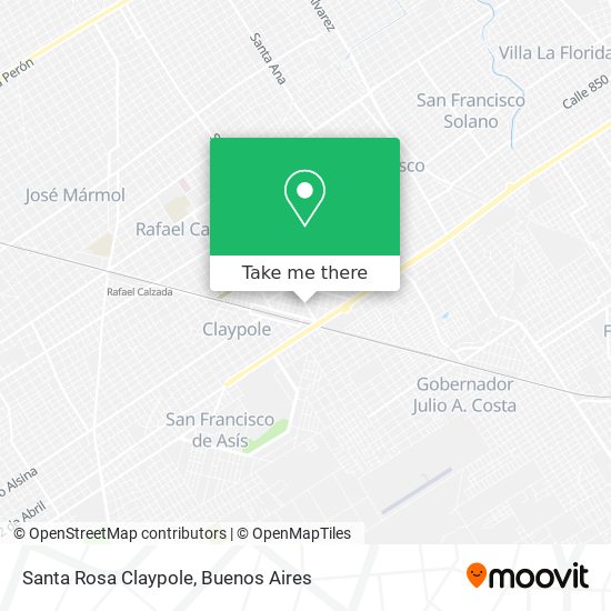 Santa Rosa Claypole map