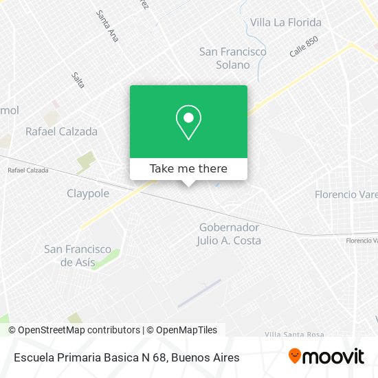 Mapa de Escuela Primaria Basica N 68