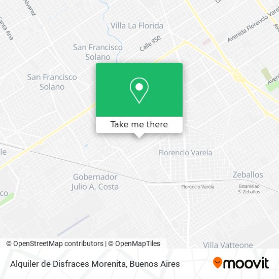 Alquiler de Disfraces Morenita map