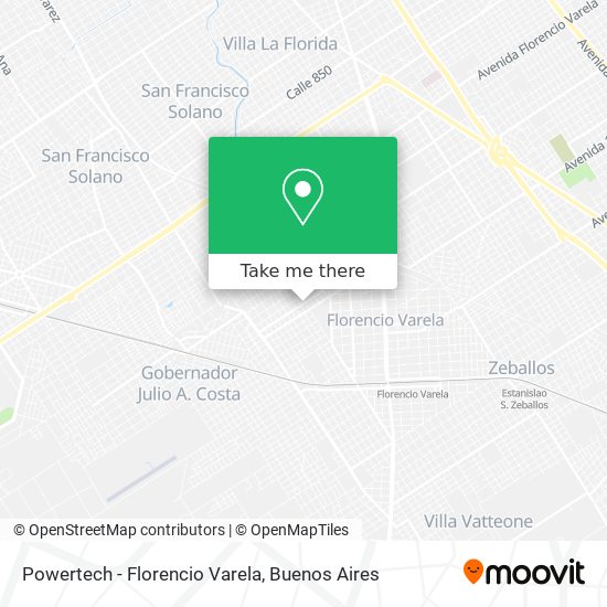 Powertech - Florencio Varela map