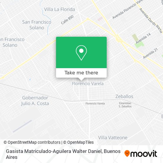 Gasista Matriculado-Aguilera Walter Daniel map