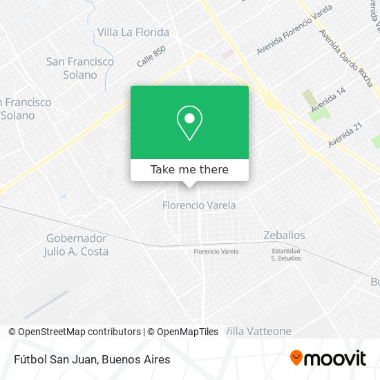 Fútbol San Juan map