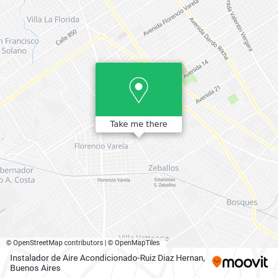 Instalador de Aire Acondicionado-Ruiz Diaz Hernan map