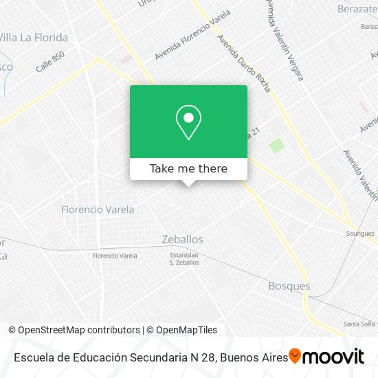 Escuela de Educación Secundaria N 28 map
