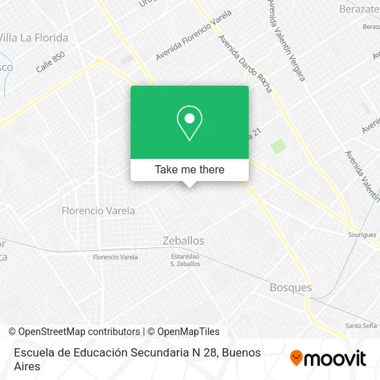 Mapa de Escuela de Educación Secundaria N 28