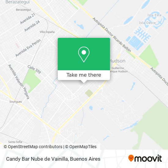 Candy Bar Nube de Vainilla map