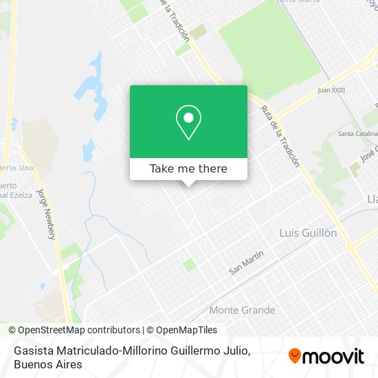Mapa de Gasista Matriculado-Millorino Guillermo Julio