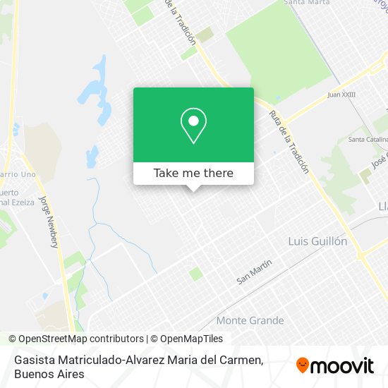 Gasista Matriculado-Alvarez Maria del Carmen map