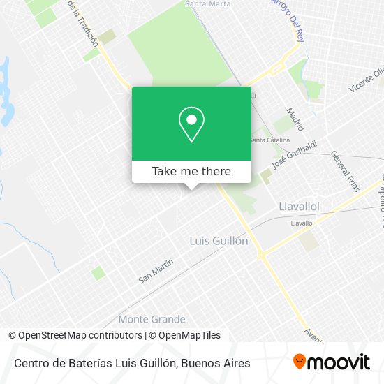 Centro de Baterías Luis Guillón map