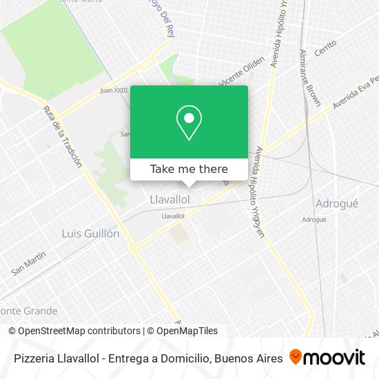 Pizzeria Llavallol - Entrega a Domicilio map