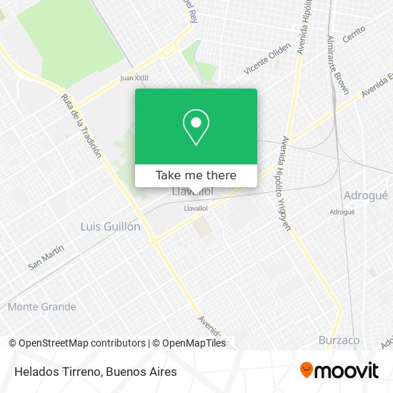 Helados Tirreno map