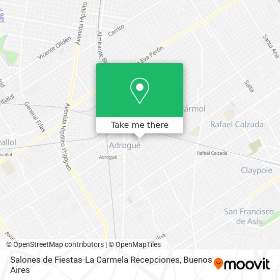 Mapa de Salones de Fiestas-La Carmela Recepciones