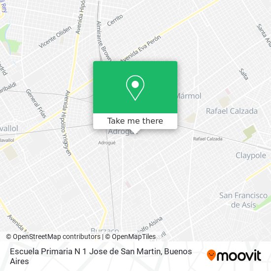 Mapa de Escuela Primaria N 1 Jose de San Martin